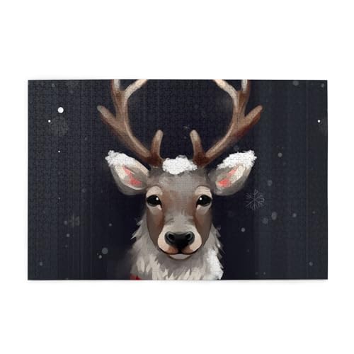 1000-teiliges Puzzle für Erwachsene, herausfordernde Puzzles für Spielabende, Rentier-Holzpuzzle, personalisierbar, individuelle Holzpuzzles für Familie, Bildpuzzle, fertige Größe 74,9 x 50 cm 1000-teiliges Puzzle für Erwachsene, herausfordernde Puzzles für Spielabende, Rentier-Holzpuzzle, personalisierbar, individuelle Holzpuzzles für Familie, Bildpuzzle, fertige Größe 74,9 x 50 cm von RTSTNMBD