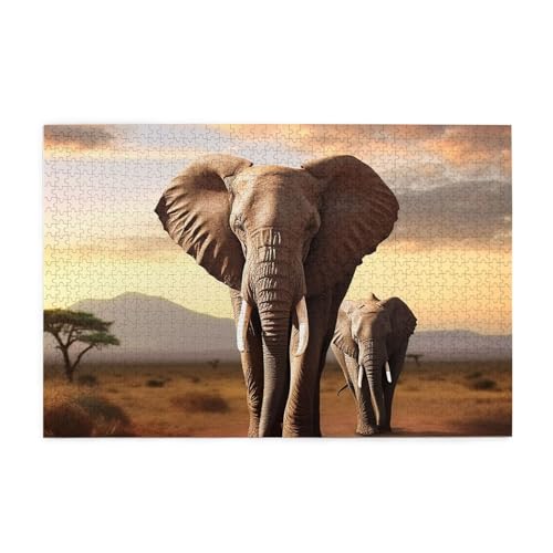 1000-teiliges Puzzle für Erwachsene, herausfordernde Puzzles für Spielabende, Spazierengehen, Elefant, Holzpuzzle, personalisierte Holzpuzzles für Familie, Bildpuzzle, fertige Größe 74,9 x 50 cm 1000-teiliges Puzzle für Erwachsene, herausfordernde Puzzles für Spielabende, Spazierengehen, Elefant, Holzpuzzle, personalisierte Holzpuzzles für Familie, Bildpuzzle, fertige Größe 74,9 x 50 cm von RTSTNMBD