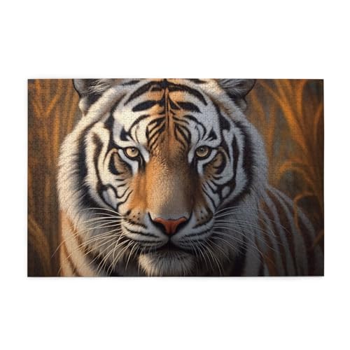 1000-teiliges Puzzle für Erwachsene, herausfordernde Puzzles für Spielabende, Tiger, Holzpuzzle, personalisierte Holzpuzzles für Familie, Bildpuzzle, fertige Größe 74,9 x 50 cm 1000-teiliges Puzzle für Erwachsene, herausfordernde Puzzles für Spielabende, Tiger, Holzpuzzle, personalisierte Holzpuzzles für Familie, Bildpuzzle, fertige Größe 74,9 x 50 cm von RTSTNMBD