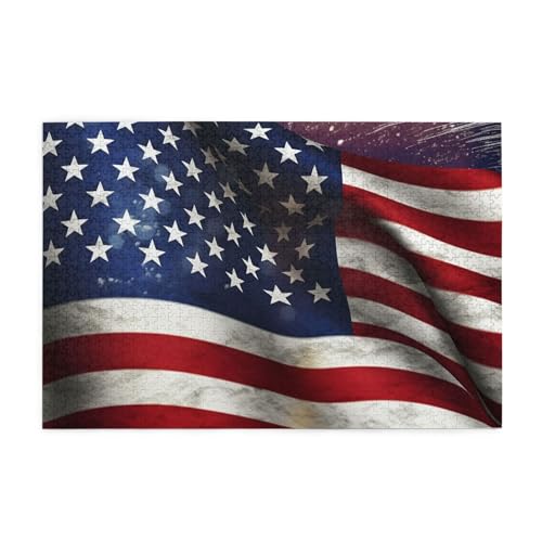 1000-teiliges Puzzle für Erwachsene, herausfordernde Puzzles für Spielabende, USA-Flagge, Holzpuzzle, personalisierte Holzpuzzles für Familie, Bildpuzzle, fertige Größe 74,9 x 50 cm 1000-teiliges Puzzle für Erwachsene, herausfordernde Puzzles für Spielabende, USA-Flagge, Holzpuzzle, personalisierte Holzpuzzles für Familie, Bildpuzzle, fertige Größe 74,9 x 50 cm von RTSTNMBD