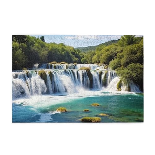 1000-teiliges Puzzle für Erwachsene, herausfordernde Puzzles für Spielabende, Wasserfälle auf dem Fluss Krka, Holzpuzzle, personalisierte Holzpuzzles für Familie, Bildpuzzle, fertige Größe 74,9 x 50 1000-teiliges Puzzle für Erwachsene, herausfordernde Puzzles für Spielabende, Wasserfälle auf dem Fluss Krka, Holzpuzzle, personalisierte Holzpuzzles für Familie, Bildpuzzle, fertige Größe 74,9 x 50 von RTSTNMBD