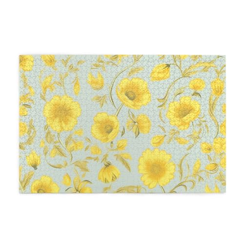 1000-teiliges Puzzle für Erwachsene, herausfordernde Puzzles für Spielabende, gelbe Blume, Holzpuzzle, personalisierbar, individuelle Holzpuzzles für Familie, Bildpuzzle, fertige Größe 74,9 x 50 cm 1000-teiliges Puzzle für Erwachsene, herausfordernde Puzzles für Spielabende, gelbe Blume, Holzpuzzle, personalisierbar, individuelle Holzpuzzles für Familie, Bildpuzzle, fertige Größe 74,9 x 50 cm von RTSTNMBD