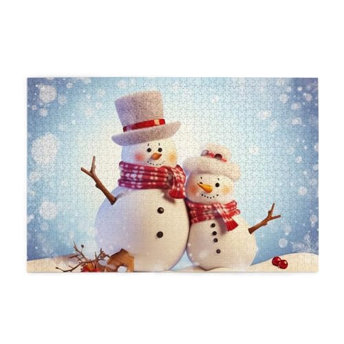 1000-teiliges Puzzle für Erwachsene, herausfordernde Puzzles für Spielabende, niedliche Schneemänner, Weihnachten, Holzpuzzle, personalisierbar, individuelle Holzpuzzles für Familie, Bildpuzzle 1000-teiliges Puzzle für Erwachsene, herausfordernde Puzzles für Spielabende, niedliche Schneemänner, Weihnachten, Holzpuzzle, personalisierbar, individuelle Holzpuzzles für Familie, Bildpuzzle von RTSTNMBD