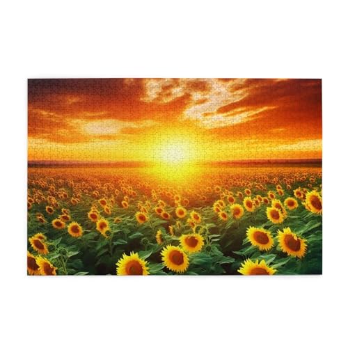 1000-teiliges Puzzle für Erwachsene, herausfordernde Puzzles für Spieleabend, Sonnenblumenfeld, Holzpuzzle, personalisierbar, individuelle Holzpuzzles für Familie, Bildpuzzle, fertige Größe 74,9 x 50 1000-teiliges Puzzle für Erwachsene, herausfordernde Puzzles für Spieleabend, Sonnenblumenfeld, Holzpuzzle, personalisierbar, individuelle Holzpuzzles für Familie, Bildpuzzle, fertige Größe 74,9 x 50 von RTSTNMBD