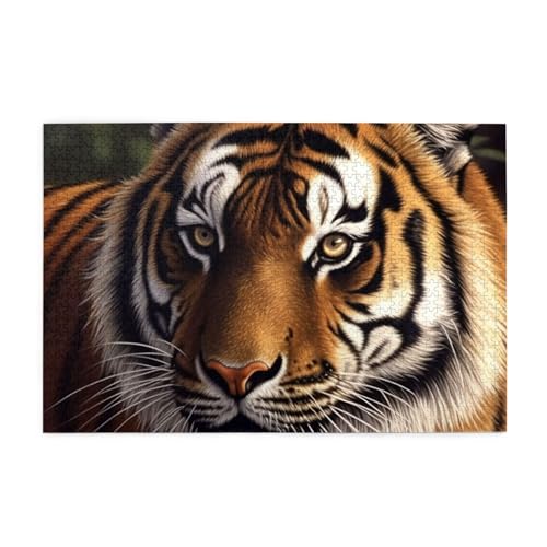 1000-teiliges Puzzle für Erwachsene, herausfordernde Puzzles für Spieleabende, Bengalischer Tiger, Holzpuzzle, personalisierbar, individuelle Holzpuzzles für Familie, Bildpuzzle, fertige Größe 74,9 x 1000-teiliges Puzzle für Erwachsene, herausfordernde Puzzles für Spieleabende, Bengalischer Tiger, Holzpuzzle, personalisierbar, individuelle Holzpuzzles für Familie, Bildpuzzle, fertige Größe 74,9 x von RTSTNMBD