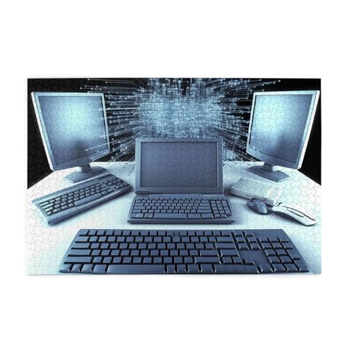 1000-teiliges Puzzle für Erwachsene, herausfordernde Puzzles für Spieleabende, Computer und Internet, Holzpuzzle, personalisierte Holzpuzzles für Familie, Bildpuzzle, fertige Größe 74,9 x 50 cm 1000-teiliges Puzzle für Erwachsene, herausfordernde Puzzles für Spieleabende, Computer und Internet, Holzpuzzle, personalisierte Holzpuzzles für Familie, Bildpuzzle, fertige Größe 74,9 x 50 cm von RTSTNMBD