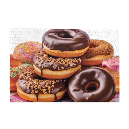 1000-teiliges Puzzle für Erwachsene, herausfordernde Puzzles für Spieleabende, Donuts, Schokolade, Holzpuzzle, personalisierbar, individuelle Holzpuzzles für Familie, Bildpuzzle, fertige Größe 74,9 x 1000-teiliges Puzzle für Erwachsene, herausfordernde Puzzles für Spieleabende, Donuts, Schokolade, Holzpuzzle, personalisierbar, individuelle Holzpuzzles für Familie, Bildpuzzle, fertige Größe 74,9 x von RTSTNMBD