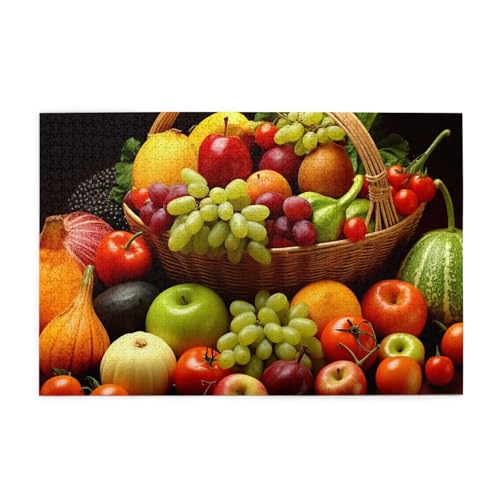 1000-teiliges Puzzle für Erwachsene, herausfordernde Puzzles für Spieleabende, Früchte, Holzpuzzle, personalisierbar, individuelle Holzpuzzles für Familie, Bildpuzzle, fertige Größe 74,9 x 50 cm 1000-teiliges Puzzle für Erwachsene, herausfordernde Puzzles für Spieleabende, Früchte, Holzpuzzle, personalisierbar, individuelle Holzpuzzles für Familie, Bildpuzzle, fertige Größe 74,9 x 50 cm von RTSTNMBD