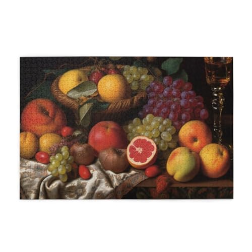 1000-teiliges Puzzle für Erwachsene, herausfordernde Puzzles für Spieleabende, Obst-Holzpuzzle, personalisierte Holzpuzzles für Familie, Bildpuzzle, fertige Größe 74,9 x 50 cm 1000-teiliges Puzzle für Erwachsene, herausfordernde Puzzles für Spieleabende, Obst-Holzpuzzle, personalisierte Holzpuzzles für Familie, Bildpuzzle, fertige Größe 74,9 x 50 cm von RTSTNMBD