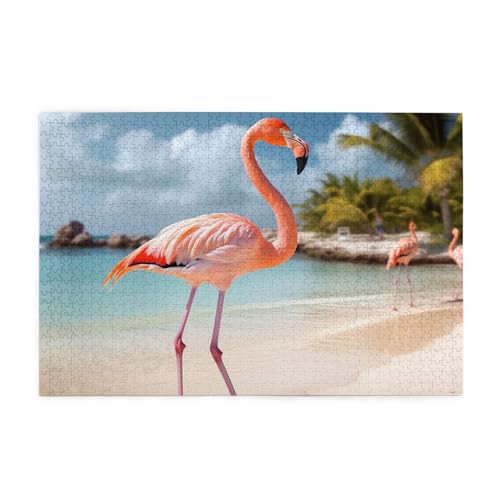 1000-teiliges Puzzle für Erwachsene, herausfordernde Puzzles für Spieleabende, Strand, Flamingo, Holzpuzzle, personalisierbar, individuelle Holzpuzzles für Familie, Bildpuzzle, fertige Größe 74,9 x 50 1000-teiliges Puzzle für Erwachsene, herausfordernde Puzzles für Spieleabende, Strand, Flamingo, Holzpuzzle, personalisierbar, individuelle Holzpuzzles für Familie, Bildpuzzle, fertige Größe 74,9 x 50 von RTSTNMBD