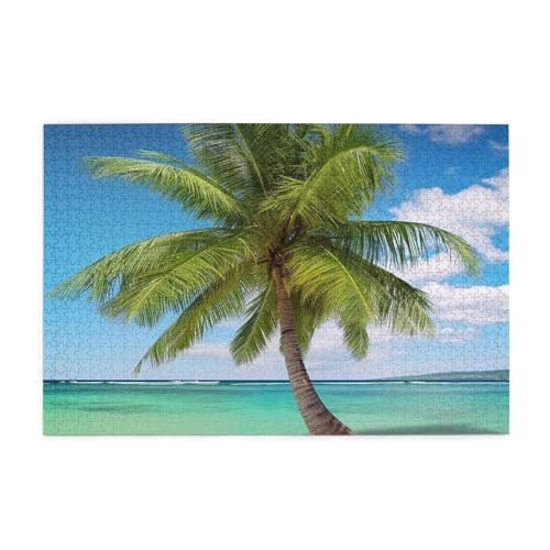 1000-teiliges Puzzle für Erwachsene, herausfordernde Puzzles für Spieleabende, Strand, Palme, Holzpuzzle, personalisierbar, individuelle Holzpuzzles für Familie, Bildpuzzle, fertige Größe 74,9 x 50 cm 1000-teiliges Puzzle für Erwachsene, herausfordernde Puzzles für Spieleabende, Strand, Palme, Holzpuzzle, personalisierbar, individuelle Holzpuzzles für Familie, Bildpuzzle, fertige Größe 74,9 x 50 cm von RTSTNMBD
