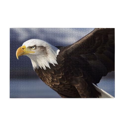 1000-teiliges Puzzle für Erwachsene, herausfordernde Puzzles für Spieleabende, Tiere, Weißkopfseeadler, Holzpuzzle, personalisierbar, individuelle Holzpuzzles für Familie, Bildpuzzle, fertige Größe 1000-teiliges Puzzle für Erwachsene, herausfordernde Puzzles für Spieleabende, Tiere, Weißkopfseeadler, Holzpuzzle, personalisierbar, individuelle Holzpuzzles für Familie, Bildpuzzle, fertige Größe von RTSTNMBD