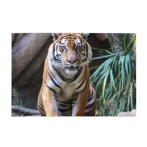 1000-teiliges Puzzle für Erwachsene, herausfordernde Puzzles für Spieleabende, Tiger im Zoo, Holzpuzzle, personalisierbar, individuelle Holzpuzzles für Familie, Bildpuzzle, fertige Größe 74,9 x 50 cm 1000-teiliges Puzzle für Erwachsene, herausfordernde Puzzles für Spieleabende, Tiger im Zoo, Holzpuzzle, personalisierbar, individuelle Holzpuzzles für Familie, Bildpuzzle, fertige Größe 74,9 x 50 cm von RTSTNMBD