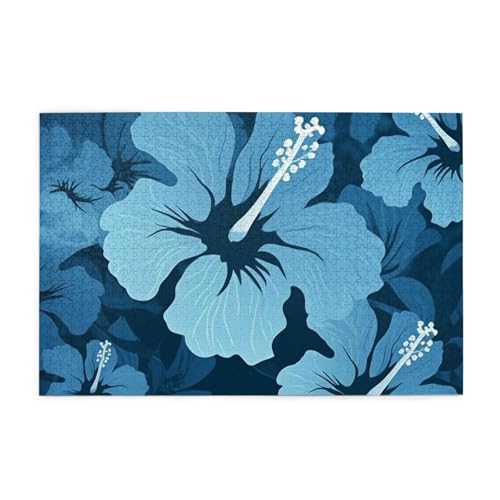1000-teiliges Puzzle für Erwachsene, herausfordernde Puzzles für Spieleabende, blauer Hibiskus, Holzpuzzle, personalisierbar, individuelle Holzpuzzles für Familie, Bildpuzzle, fertige Größe 74,9 x 50 1000-teiliges Puzzle für Erwachsene, herausfordernde Puzzles für Spieleabende, blauer Hibiskus, Holzpuzzle, personalisierbar, individuelle Holzpuzzles für Familie, Bildpuzzle, fertige Größe 74,9 x 50 von RTSTNMBD