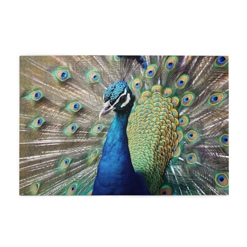 1000-teiliges Puzzle für Erwachsene, herausfordernde Puzzles für Spieleabende, der Pfau, Holzpuzzle, personalisierbar, individuelle Holzpuzzles für Familie, Bildpuzzle, fertige Größe 74,9 x 50 cm 1000-teiliges Puzzle für Erwachsene, herausfordernde Puzzles für Spieleabende, der Pfau, Holzpuzzle, personalisierbar, individuelle Holzpuzzles für Familie, Bildpuzzle, fertige Größe 74,9 x 50 cm von RTSTNMBD