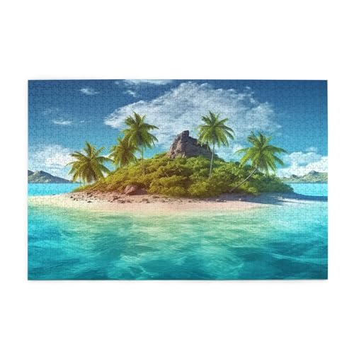 1000-teiliges Puzzle für Erwachsene, herausfordernde Puzzles für Spieleabende, tropische Insel, Holzpuzzle, personalisierbar, individuelle Holzpuzzles für Familie, Bildpuzzle, fertige Größe 74,9 x 50 1000-teiliges Puzzle für Erwachsene, herausfordernde Puzzles für Spieleabende, tropische Insel, Holzpuzzle, personalisierbar, individuelle Holzpuzzles für Familie, Bildpuzzle, fertige Größe 74,9 x 50 von RTSTNMBD