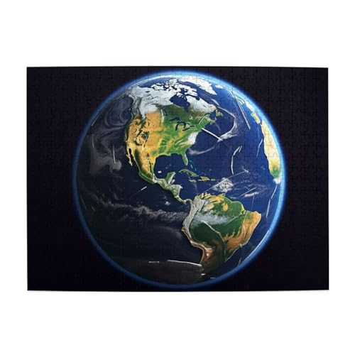 500-teiliges Puzzle für Erwachsene, herausfordernde Puzzles für Spielabende, Erde, Holzpuzzle, personalisierte Holzpuzzles für Familie, Bildpuzzle, fertige Größe 51,8 x 38,1 cm 500-teiliges Puzzle für Erwachsene, herausfordernde Puzzles für Spielabende, Erde, Holzpuzzle, personalisierte Holzpuzzles für Familie, Bildpuzzle, fertige Größe 51,8 x 38,1 cm von RTSTNMBD