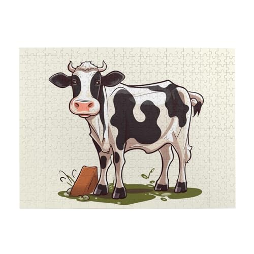500-teiliges Puzzle für Erwachsene, herausfordernde Puzzles für Spielabende, Milchkuh, Holzpuzzle, personalisierbar, individuelle Holzpuzzles für Familie, Bildpuzzle, fertige Größe 51,8 x 38,1 cm 500-teiliges Puzzle für Erwachsene, herausfordernde Puzzles für Spielabende, Milchkuh, Holzpuzzle, personalisierbar, individuelle Holzpuzzles für Familie, Bildpuzzle, fertige Größe 51,8 x 38,1 cm von RTSTNMBD