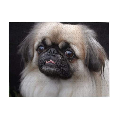 500-teiliges Puzzle für Erwachsene, herausfordernde Puzzles für Spielabende, Pekinese-Hund, Holzpuzzle, personalisierte Holzpuzzles für Familie, Bildpuzzle, fertige Größe 51,8 x 38,1 cm 500-teiliges Puzzle für Erwachsene, herausfordernde Puzzles für Spielabende, Pekinese-Hund, Holzpuzzle, personalisierte Holzpuzzles für Familie, Bildpuzzle, fertige Größe 51,8 x 38,1 cm von RTSTNMBD