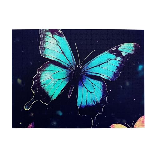 500-teiliges Puzzle für Erwachsene, herausfordernde Puzzles für Spielabende, Schmetterling, Holzpuzzle, personalisierbar, individuelle Holzpuzzles für Familie, Bildpuzzle, fertige Größe 51,8 x 38,1 cm 500-teiliges Puzzle für Erwachsene, herausfordernde Puzzles für Spielabende, Schmetterling, Holzpuzzle, personalisierbar, individuelle Holzpuzzles für Familie, Bildpuzzle, fertige Größe 51,8 x 38,1 cm von RTSTNMBD
