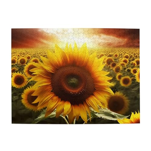 500-teiliges Puzzle für Erwachsene, herausfordernde Puzzles für Spielabende, Sonnenblumen-Holzpuzzle, personalisierbar, individuelle Holzpuzzles für Familie, Bildpuzzle, fertige Größe 51,8 x 38,1 cm 500-teiliges Puzzle für Erwachsene, herausfordernde Puzzles für Spielabende, Sonnenblumen-Holzpuzzle, personalisierbar, individuelle Holzpuzzles für Familie, Bildpuzzle, fertige Größe 51,8 x 38,1 cm von RTSTNMBD