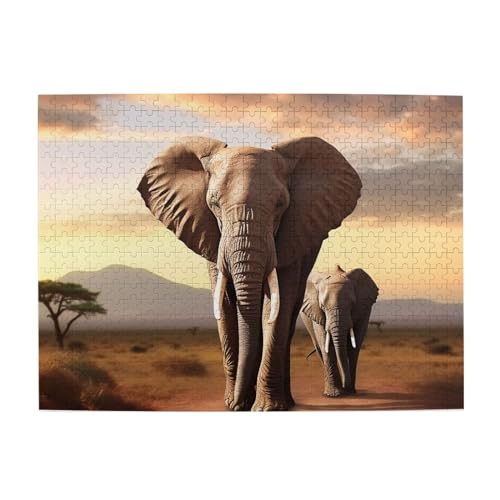 500-teiliges Puzzle für Erwachsene, herausfordernde Puzzles für Spielabende, Spazierengehen, Elefant, Holzpuzzle, personalisierte Holzpuzzles für Familie, Bildpuzzle, fertige Größe 51,8 x 38,1 cm 500-teiliges Puzzle für Erwachsene, herausfordernde Puzzles für Spielabende, Spazierengehen, Elefant, Holzpuzzle, personalisierte Holzpuzzles für Familie, Bildpuzzle, fertige Größe 51,8 x 38,1 cm von RTSTNMBD