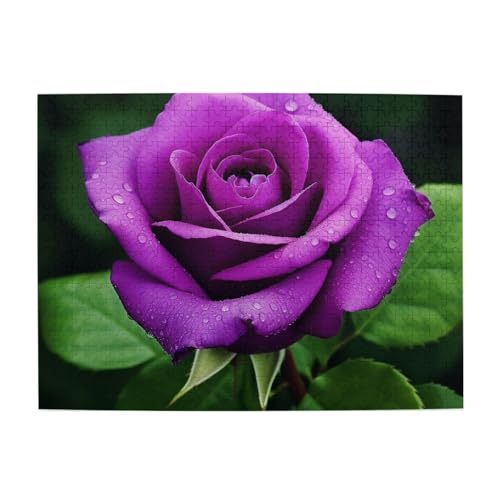 500-teiliges Puzzle für Erwachsene, herausfordernde Puzzles für Spielabende, lila Rose, Blume, Holzpuzzle, personalisierbar, individuelle Holzpuzzles für Familie, Bildpuzzle, fertige Größe 51,8 x 38,1 500-teiliges Puzzle für Erwachsene, herausfordernde Puzzles für Spielabende, lila Rose, Blume, Holzpuzzle, personalisierbar, individuelle Holzpuzzles für Familie, Bildpuzzle, fertige Größe 51,8 x 38,1 von RTSTNMBD