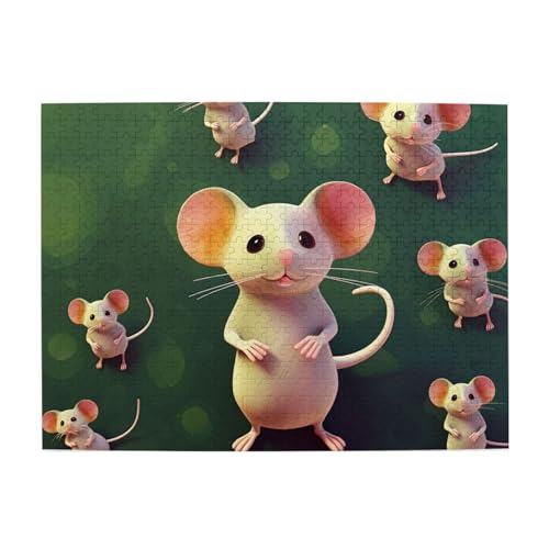 500-teiliges Puzzle für Erwachsene, herausfordernde Puzzles für Spielabende, niedliche Maus, Holzpuzzle, personalisierbar, individuelle Holzpuzzles für Familie, Bildpuzzle, fertige Größe 51,8 x 38,1 500-teiliges Puzzle für Erwachsene, herausfordernde Puzzles für Spielabende, niedliche Maus, Holzpuzzle, personalisierbar, individuelle Holzpuzzles für Familie, Bildpuzzle, fertige Größe 51,8 x 38,1 von RTSTNMBD