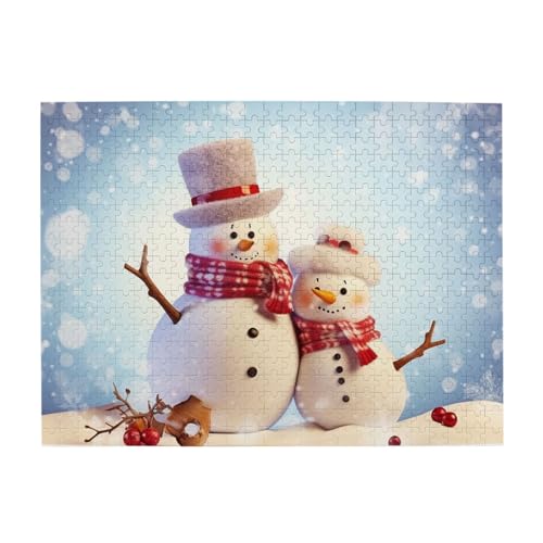 500-teiliges Puzzle für Erwachsene, herausfordernde Puzzles für Spielabende, niedliche Schneemänner, Weihnachten, Holzpuzzle, personalisierbar, individuelle Holzpuzzles für Familie, Bildpuzzle 500-teiliges Puzzle für Erwachsene, herausfordernde Puzzles für Spielabende, niedliche Schneemänner, Weihnachten, Holzpuzzle, personalisierbar, individuelle Holzpuzzles für Familie, Bildpuzzle von RTSTNMBD