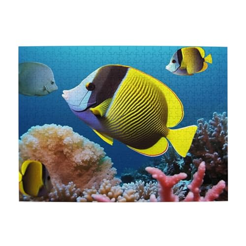 500-teiliges Puzzle für Erwachsene, herausfordernde Puzzles für Spielabende, tropische Fische, Holzpuzzle, personalisierbar, individuelle Holzpuzzles für Familie, Bildpuzzle, fertige Größe 51,8 x 38,1 500-teiliges Puzzle für Erwachsene, herausfordernde Puzzles für Spielabende, tropische Fische, Holzpuzzle, personalisierbar, individuelle Holzpuzzles für Familie, Bildpuzzle, fertige Größe 51,8 x 38,1 von RTSTNMBD