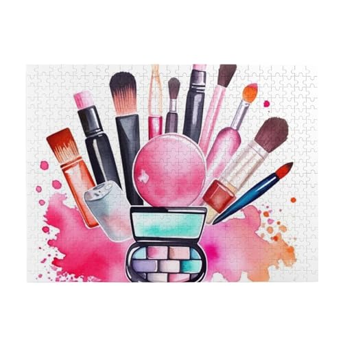 500-teiliges Puzzle für Erwachsene, herausfordernde Puzzles für Spieleabende, Aquarell-Kosmetik, Holzpuzzle, personalisierbar, individuelle Holzpuzzles für Familie, Bildpuzzle, fertige Größe 51,8 x 500-teiliges Puzzle für Erwachsene, herausfordernde Puzzles für Spieleabende, Aquarell-Kosmetik, Holzpuzzle, personalisierbar, individuelle Holzpuzzles für Familie, Bildpuzzle, fertige Größe 51,8 x von RTSTNMBD
