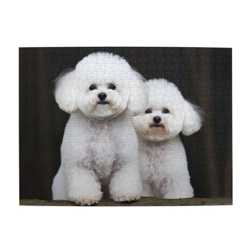 500-teiliges Puzzle für Erwachsene, herausfordernde Puzzles für Spieleabende, Bichon Frisé, Holzpuzzle, personalisierbar, individuelle Holzpuzzles für Familie, Bildpuzzle, fertige Größe 51,8 x 38,1 cm 500-teiliges Puzzle für Erwachsene, herausfordernde Puzzles für Spieleabende, Bichon Frisé, Holzpuzzle, personalisierbar, individuelle Holzpuzzles für Familie, Bildpuzzle, fertige Größe 51,8 x 38,1 cm von RTSTNMBD