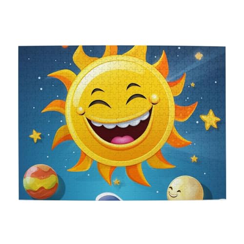 500-teiliges Puzzle für Erwachsene, herausfordernde Puzzles für Spieleabende, Cartoon-Sonne, Holzpuzzle, personalisierte Holzpuzzles für Familie, Bildpuzzle, fertige Größe 51,8 x 38,1 cm 500-teiliges Puzzle für Erwachsene, herausfordernde Puzzles für Spieleabende, Cartoon-Sonne, Holzpuzzle, personalisierte Holzpuzzles für Familie, Bildpuzzle, fertige Größe 51,8 x 38,1 cm von RTSTNMBD