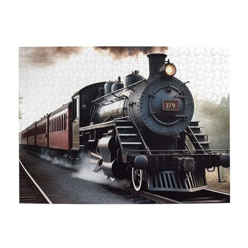 500-teiliges Puzzle für Erwachsene, herausfordernde Puzzles für Spieleabende, Dampfzug, Holzpuzzle, personalisierbar, individuelle Holzpuzzles für Familie, Bildpuzzle, fertige Größe 51,8 x 38,1 cm 500-teiliges Puzzle für Erwachsene, herausfordernde Puzzles für Spieleabende, Dampfzug, Holzpuzzle, personalisierbar, individuelle Holzpuzzles für Familie, Bildpuzzle, fertige Größe 51,8 x 38,1 cm von RTSTNMBD