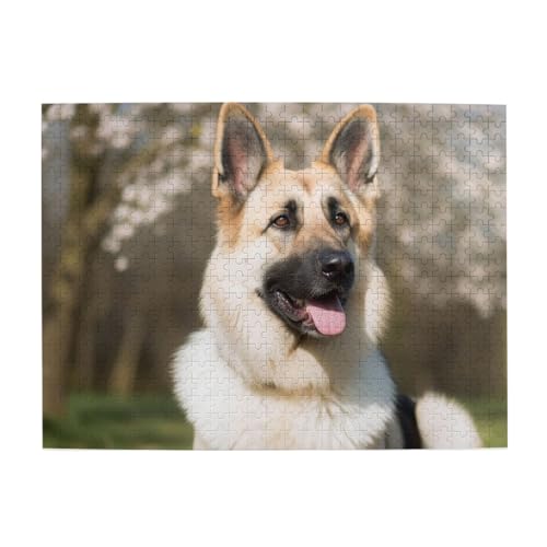 500-teiliges Puzzle für Erwachsene, herausfordernde Puzzles für Spieleabende, Deutscher Schäferhund, Holzpuzzle, personalisierte Holzpuzzles für Familie, Bilderpuzzle, fertige Größe 51,8 x 38,1 cm 500-teiliges Puzzle für Erwachsene, herausfordernde Puzzles für Spieleabende, Deutscher Schäferhund, Holzpuzzle, personalisierte Holzpuzzles für Familie, Bilderpuzzle, fertige Größe 51,8 x 38,1 cm von RTSTNMBD