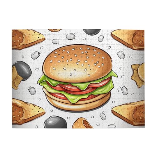 500-teiliges Puzzle für Erwachsene, herausfordernde Puzzles für Spieleabende, Fast-Food-Holzpuzzle, personalisierbar, individuelle Holzpuzzles für Familie, Bildpuzzle, fertige Größe 51,8 x 38,1 cm 500-teiliges Puzzle für Erwachsene, herausfordernde Puzzles für Spieleabende, Fast-Food-Holzpuzzle, personalisierbar, individuelle Holzpuzzles für Familie, Bildpuzzle, fertige Größe 51,8 x 38,1 cm von RTSTNMBD
