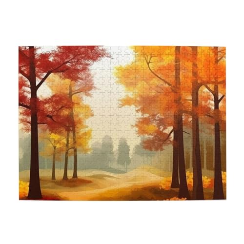 500-teiliges Puzzle für Erwachsene, herausfordernde Puzzles für Spieleabende, Herbstbäume, Landschaft, Holzpuzzle, personalisierbar, individuelle Holzpuzzles für Familie, Bildpuzzle, fertige Größe 500-teiliges Puzzle für Erwachsene, herausfordernde Puzzles für Spieleabende, Herbstbäume, Landschaft, Holzpuzzle, personalisierbar, individuelle Holzpuzzles für Familie, Bildpuzzle, fertige Größe von RTSTNMBD