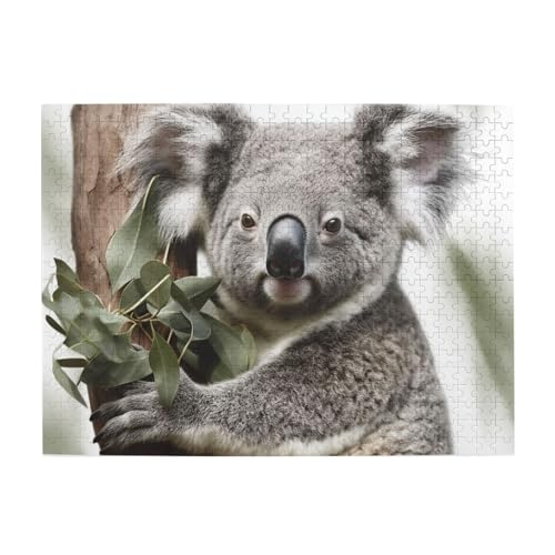 500-teiliges Puzzle für Erwachsene, herausfordernde Puzzles für Spieleabende, Koala-Holzpuzzle, personalisierbar, individuelle Holzpuzzles für Familie, Bildpuzzle, fertige Größe 51,8 x 38,1 cm 500-teiliges Puzzle für Erwachsene, herausfordernde Puzzles für Spieleabende, Koala-Holzpuzzle, personalisierbar, individuelle Holzpuzzles für Familie, Bildpuzzle, fertige Größe 51,8 x 38,1 cm von RTSTNMBD