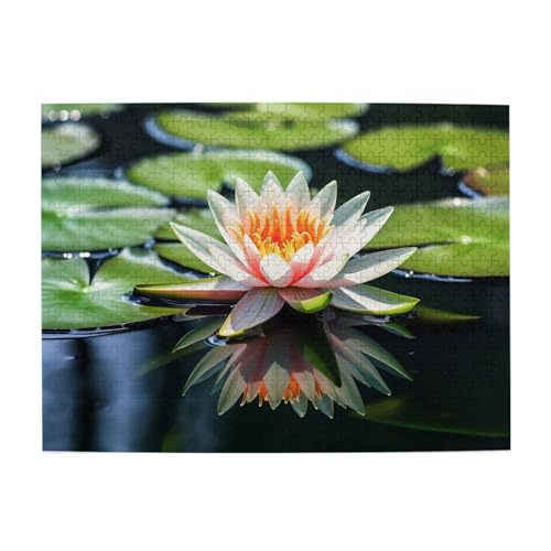 500-teiliges Puzzle für Erwachsene, herausfordernde Puzzles für Spieleabende, Wasserlilie, Holzpuzzle, personalisierbar, individuelle Holzpuzzles für Familie, Bildpuzzle, fertige Größe 51,8 x 38,1 cm 500-teiliges Puzzle für Erwachsene, herausfordernde Puzzles für Spieleabende, Wasserlilie, Holzpuzzle, personalisierbar, individuelle Holzpuzzles für Familie, Bildpuzzle, fertige Größe 51,8 x 38,1 cm von RTSTNMBD