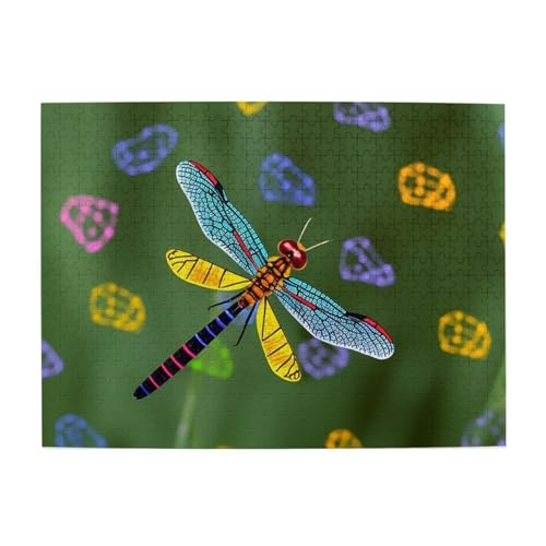 500-teiliges Puzzle für Erwachsene, herausfordernde Puzzles für Spieleabende, bunte Libelle, Holzpuzzle, personalisierbar, individuelle Holzpuzzles für Familie, Bildpuzzle, fertige Größe 51,8 x 38,1 500-teiliges Puzzle für Erwachsene, herausfordernde Puzzles für Spieleabende, bunte Libelle, Holzpuzzle, personalisierbar, individuelle Holzpuzzles für Familie, Bildpuzzle, fertige Größe 51,8 x 38,1 von RTSTNMBD