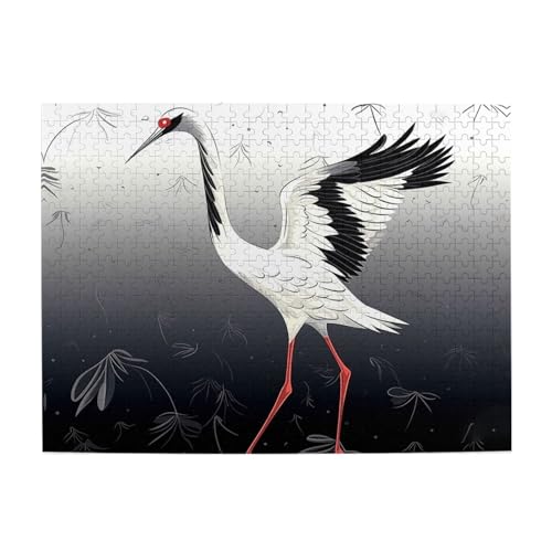 500-teiliges Puzzle für Erwachsene, herausfordernde Puzzles für Spieleabende, japanischer Kranich, Holzpuzzle, personalisierbar, individuelle Holzpuzzles für Familie, Bildpuzzle, fertige Größe 51,8 x 500-teiliges Puzzle für Erwachsene, herausfordernde Puzzles für Spieleabende, japanischer Kranich, Holzpuzzle, personalisierbar, individuelle Holzpuzzles für Familie, Bildpuzzle, fertige Größe 51,8 x von RTSTNMBD