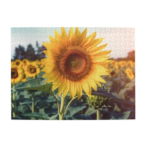 500-teiliges Puzzle für Erwachsene, herausfordernde Puzzles für Spieleabende, schöne Sonnenblumen-Holzpuzzle, personalisierbar, individuelle Holzpuzzles für Familie, Bildpuzzle, fertige Größe 51,8 x 500-teiliges Puzzle für Erwachsene, herausfordernde Puzzles für Spieleabende, schöne Sonnenblumen-Holzpuzzle, personalisierbar, individuelle Holzpuzzles für Familie, Bildpuzzle, fertige Größe 51,8 x von RTSTNMBD
