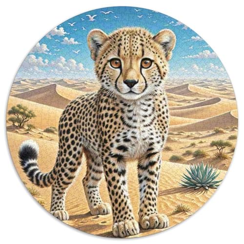 Acinonyx Jubatus Hecki Puzzle 1000 Teile Rund Puzzles Erwachsene Und Kinder Ostereiern Boden Romantisches Motiv Ältere Magischer Lernspiel Rätsel 1000pcs (67.5x67.5cm) von RTTASVLZX
