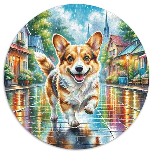 Airedale Terrier Puzzle 1000 Teile Rund Puzzles Erwachsene Und Kinder Poster Game Abbauen Impossible Stress Stressfreisetzung Anspruchsvoll Kreative 1000pcs (67.5x67.5cm) von RTTASVLZX