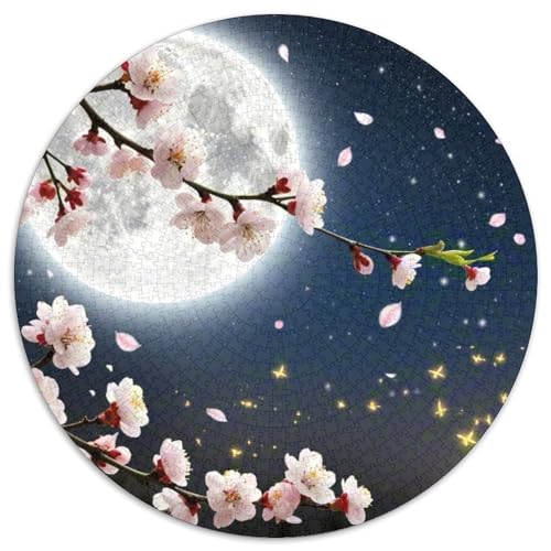 Aprikosenblüte Rund Puzzles 1000 Teile Erwachsene Und Kinder Puzzle Handwerk Großes Gemütliche Schwieriges Croissant Circular Herausforderndes Spielzeug 1000pcs (67.5x67.5cm) von RTTASVLZX