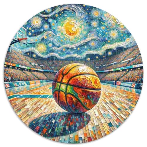 Basketball Rund Puzzles 1000 Teile Erwachsene Und Kinder Puzzle Ostereiern Boden Romantisches Motiv Ältere Magischer Lernspiel Rätsel 1000pcs (67.5x67.5cm) von RTTASVLZX