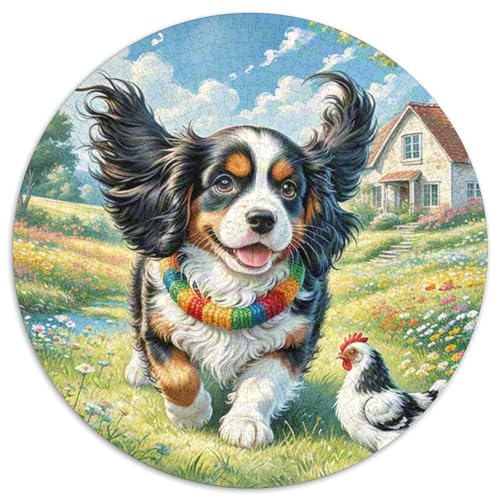 Beagle 1000 Stück Puzzle Rund Puzzles Erwachsene Und Kinder Fordernde Kleinkinder Heraus Große Ostereiern Boden Romantisches Motiv 1000pcs (67.5x67.5cm) von RTTASVLZX