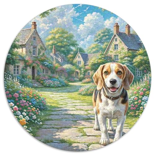 Beagle 1000 Stück Puzzle Rund Puzzles Erwachsene Und Kinder Ostereiern Boden Romantisches Motiv Ältere Magischer Lernspiel Rätsel 1000pcs (67.5x67.5cm) von RTTASVLZX