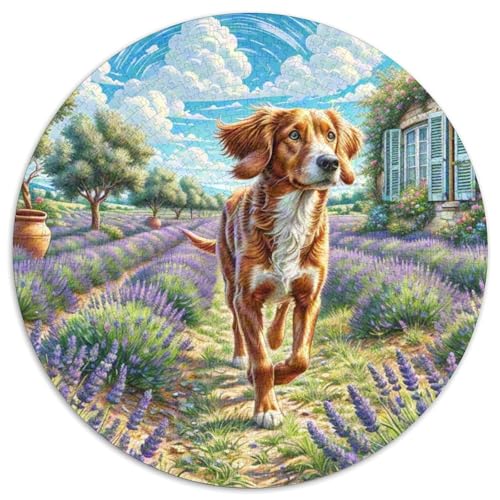 Bluthond Rund Puzzles 1000 Teile Erwachsene Und Kinder Puzzle Handwerk Großes Gemütliche Schwieriges Croissant Circular Herausforderndes Spielzeug 1000pcs (67.5x67.5cm) von RTTASVLZX