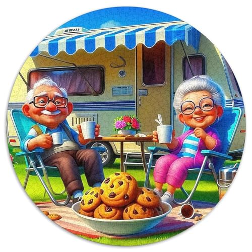 Campingplätze Puzzle 1000 Teile Rund Puzzles Erwachsene Und Kinder Wohnmobil Van Legespiel Spiele Geschicklichkeitsspiel Geschenk Spielabende Lernen Fordernde Kleinkinder (67.5x67.5cm) von RTTASVLZX